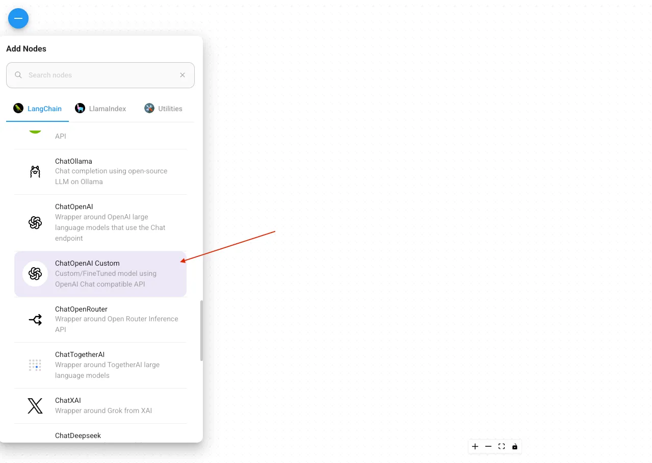 Adding ChatModel Node
